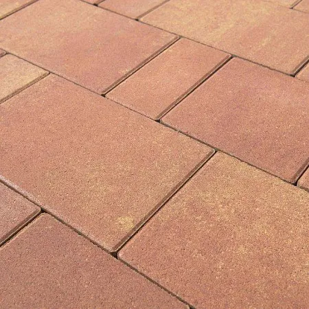 Плитка тротуарная Браер Старый город Ландхаус колормикс Рассвет h=80мм